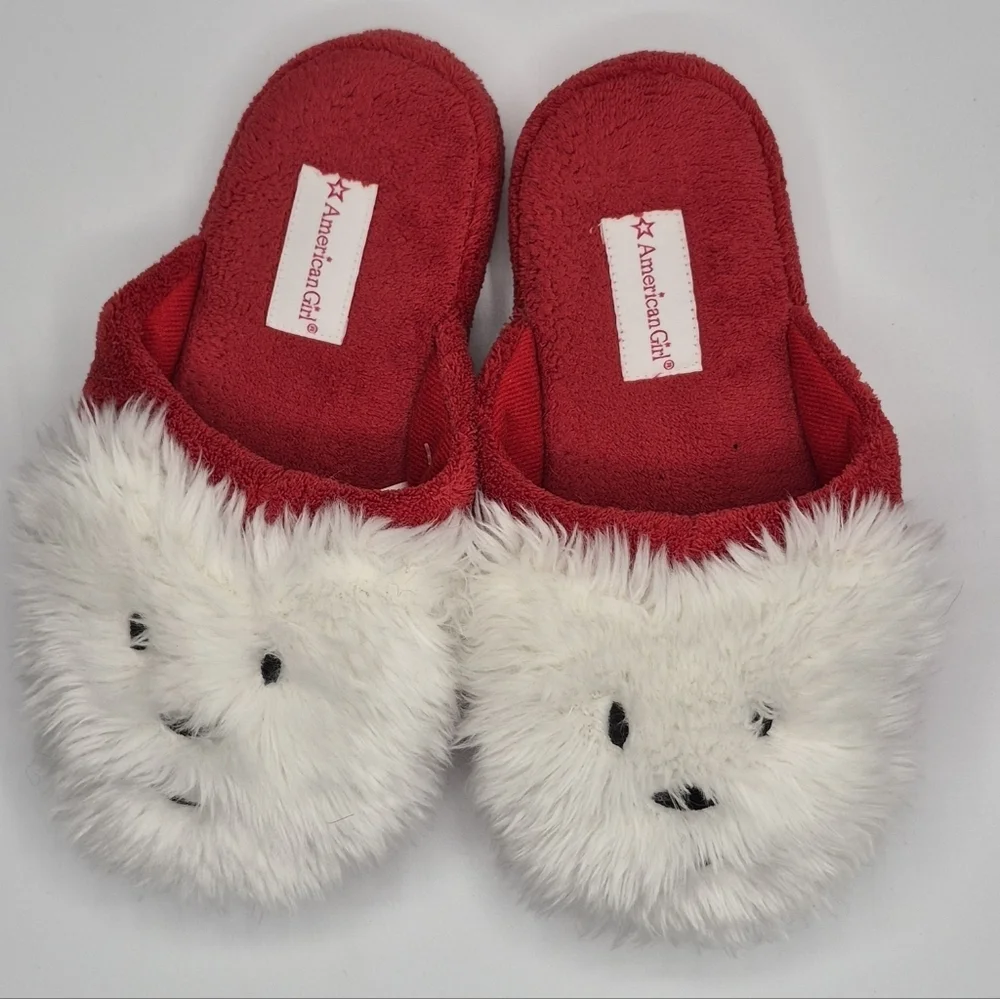 American Girl Red and White Kids Slippers